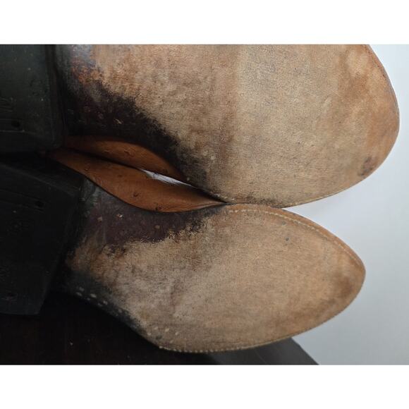 Pistolero Mens Cowboy Boots Rodeo Wear Brown Tan Ostrich Skin Botas Size 7.5 main image 8